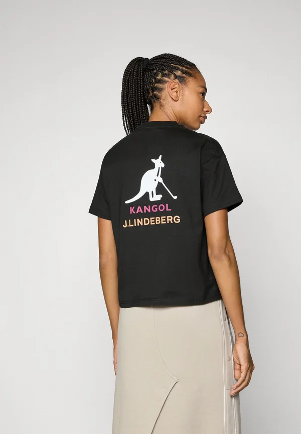 LINA KANGOL - T-Shirt print - black