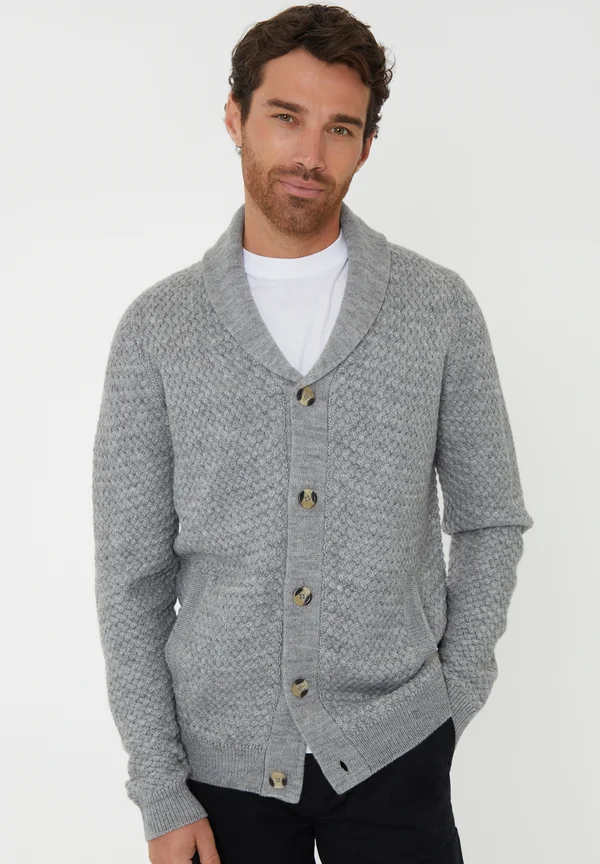 LINDOW - Strickjacke - grey marl