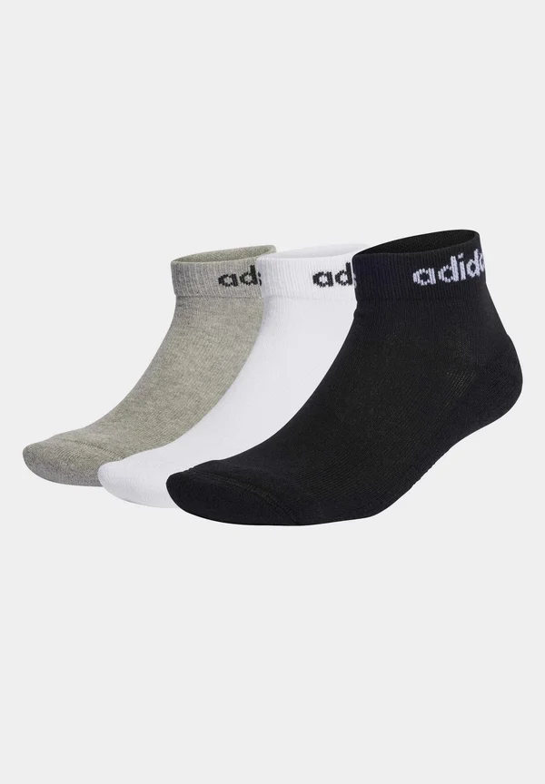 LINEAR CUSHIONED 3 PACK - Sportsocken - medium grey heather/white/black