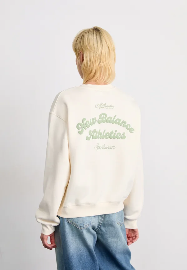 LINEAR HERITAGE CREW - Sweatshirt - white