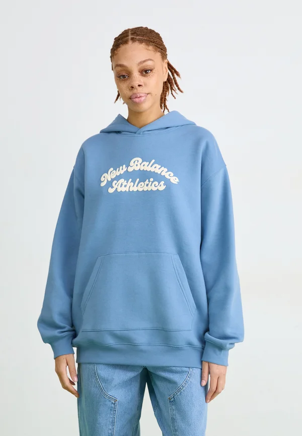 LINEAR HERITAGE LONG HOODIE - Kapuzenpullover - blue