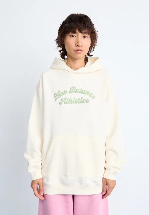 LINEAR HERITAGE LONG HOODIE - Kapuzenpullover - white