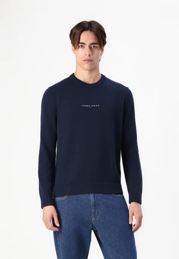 LINEAR SMALL CHEST SWEATER - Strickpullover - dark night navy