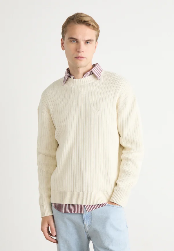 LINEAR SWEATER - Strickpullover - ivory