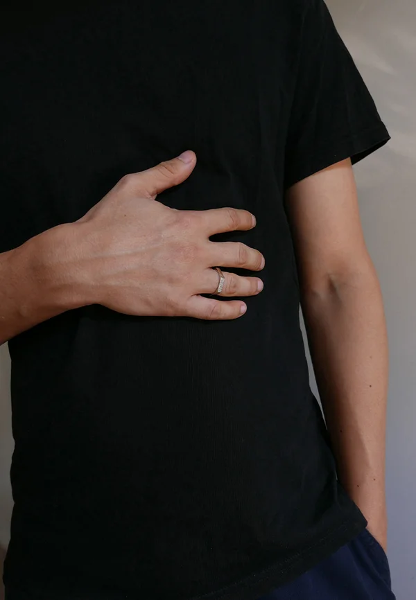 LINEAR TEXTURED SLIM CHATA BAND UNISEX - Ring - silver coloured