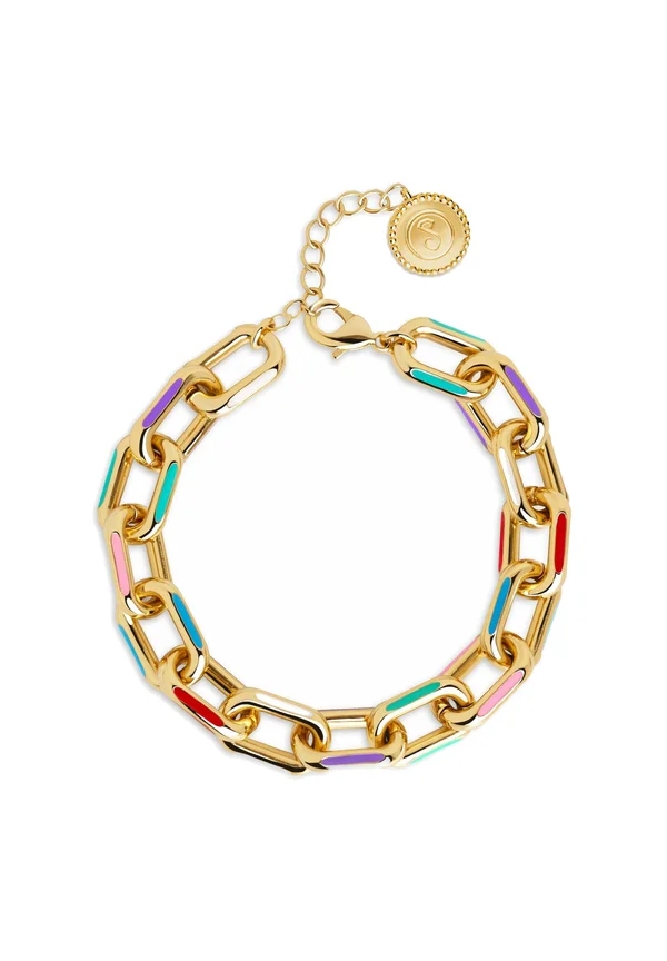LINK RAINBOW ENAMEL - Armband - gold coloured