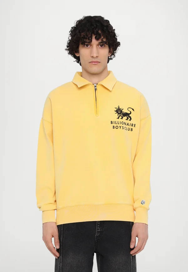 LION QUARTER ZIP - Sweatshirt - washed mustard