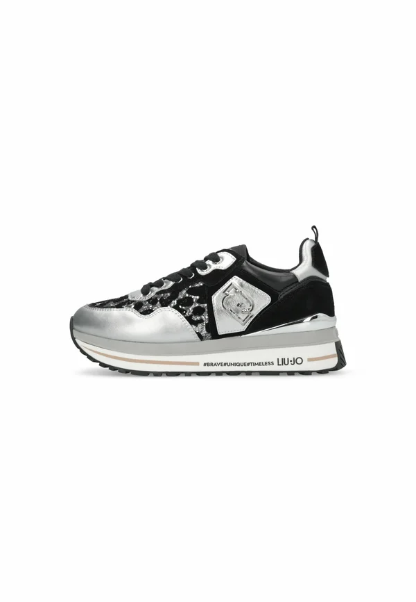 LIU JO GLITTERY ANIMAL-PRINT PLATFORM SNEAKERS - Sneaker low - s1s01