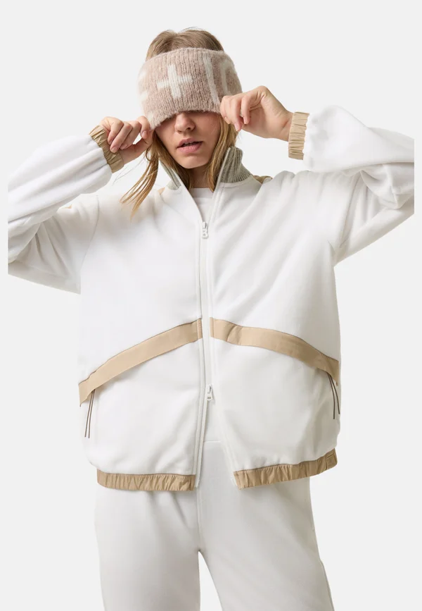 LIVA - Fleecejacke - weiß beige
