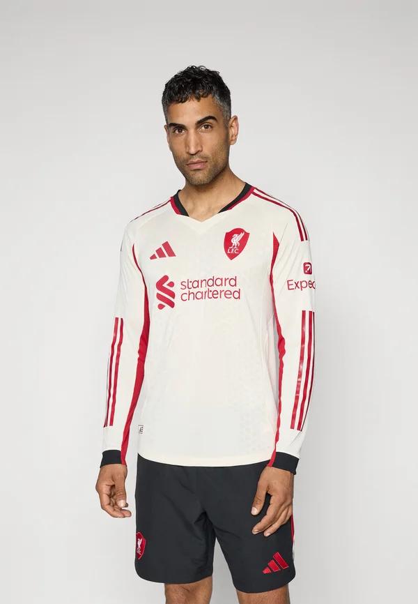 LIVERPOOL FC 25/26 AWAY AUTHENTIC JERSEY LONGSLEEVE - Vereinsmannschaften - white