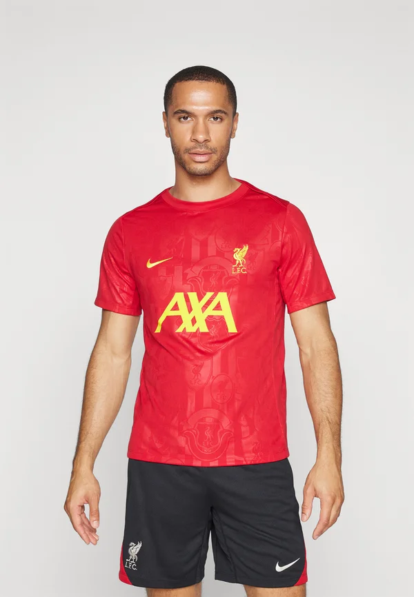 LIVERPOOL FC NIKE DF ACADEMY SHORT SLEEVES TOP K PRE-MATCH - Vereinsmannschaften - gym red/chrome yellow