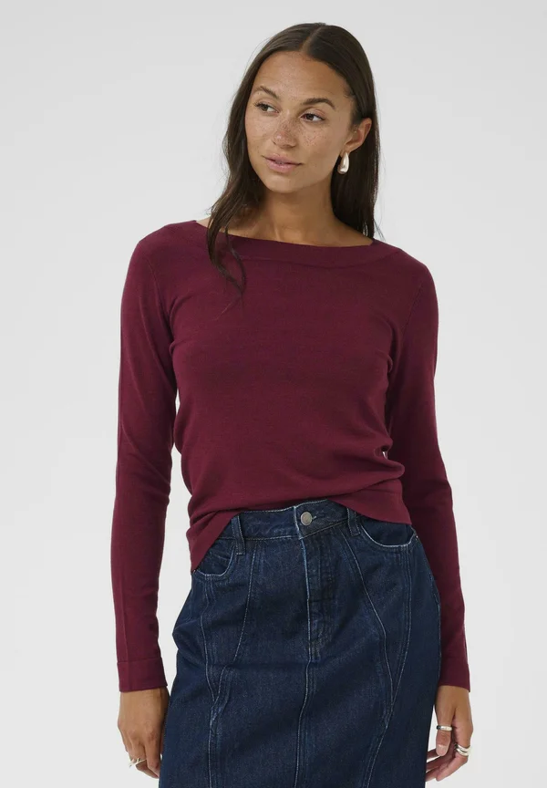 LIZZA - Strickpullover - windsor wine