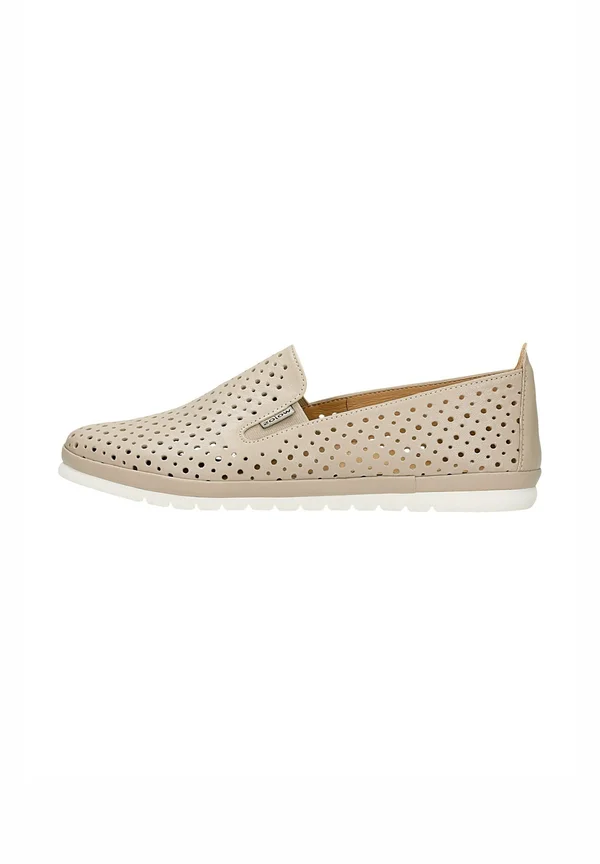 LOAFERSY Z AŻUROWANIEM - Slipper - beige