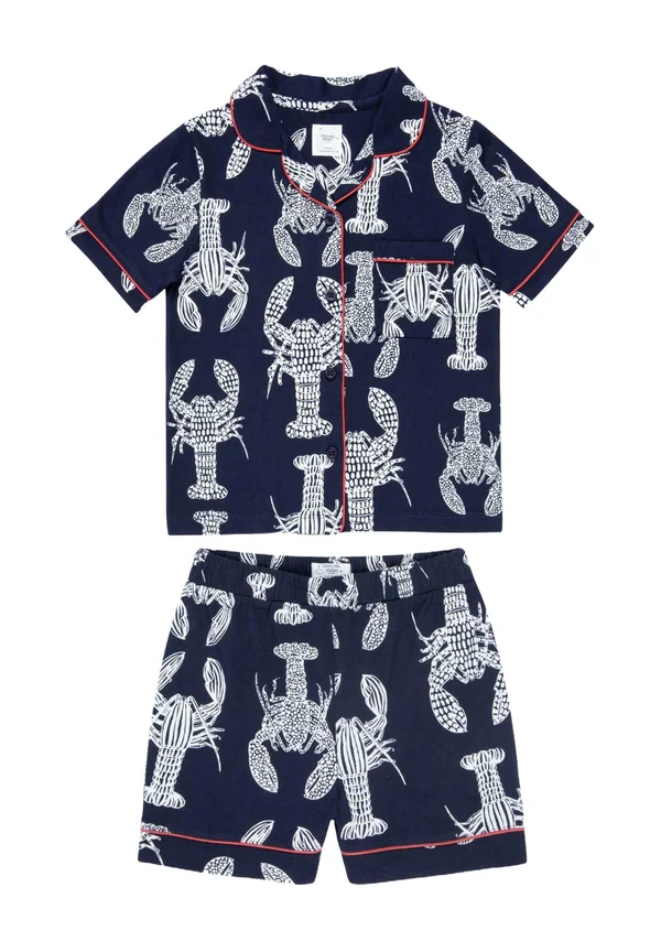 LOBSTER SKETCH PRINT SET - Nachtwäsche Set - navy