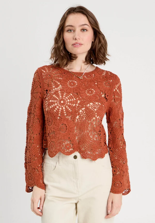 LOCHMUSTER-EFFEKT - Strickpullover - terracotta