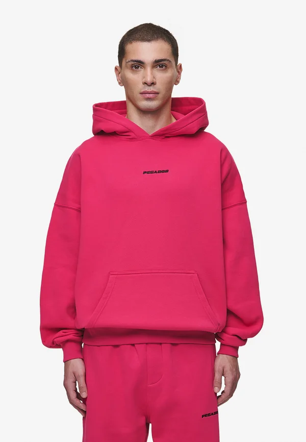LOGO BOXY HOODIE - Sweatshirt - washed virtual pink