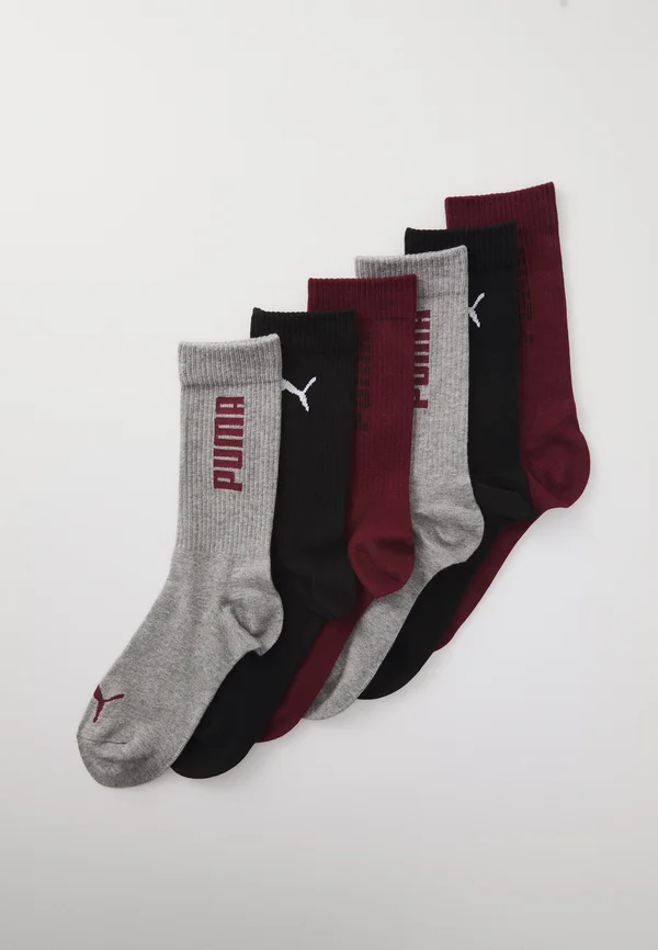 LOGO CREW SOCK UNISEX 6 PACK - Socken - burgundy/black/grey