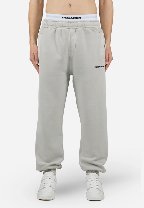 LOGO JOGGER - Jogginghose - vintage light grey/black gum
