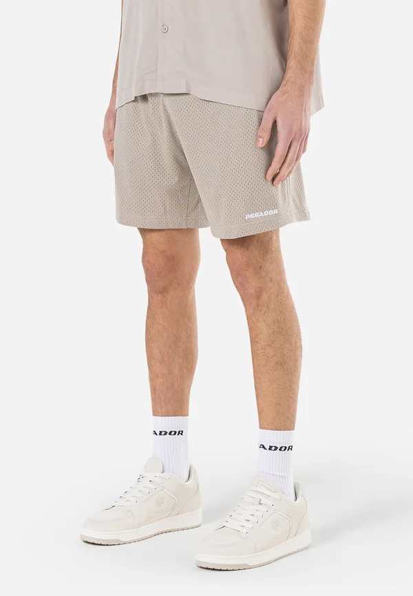LOGO - Jogginghose - dark stone/white