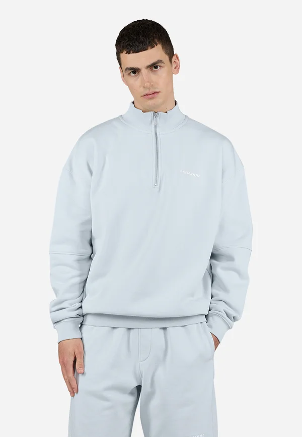 LOGO OVERSIZED HALFZIP - Sweatshirt - washed dream blue/white gum