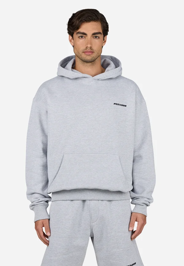 LOGO OVERSIZED HOODIE - Sweatshirt - heather grey/black gum