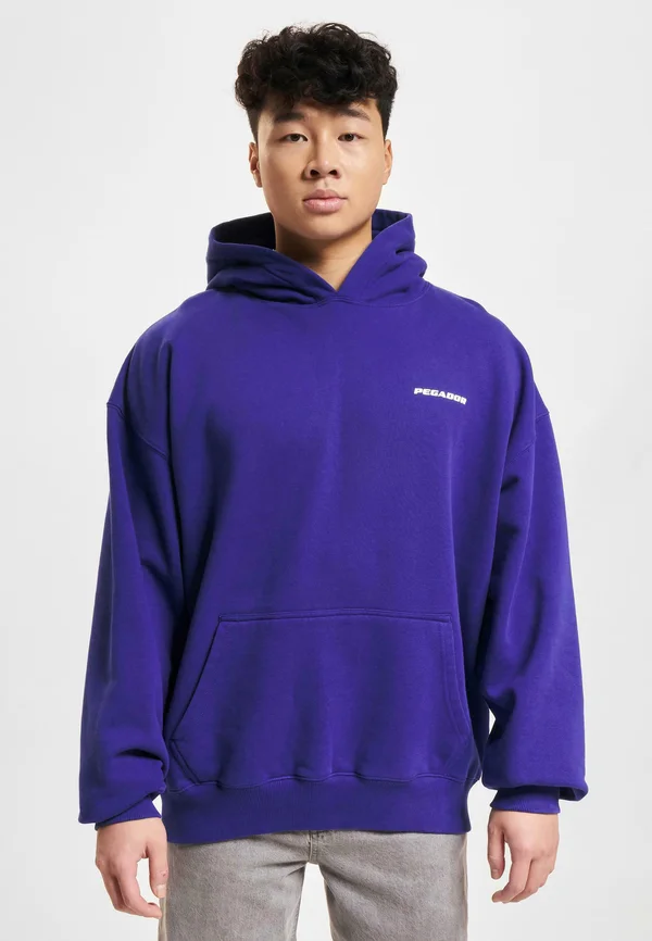 LOGO OVERSIZED  - Kapuzenpullover - washed endless blue