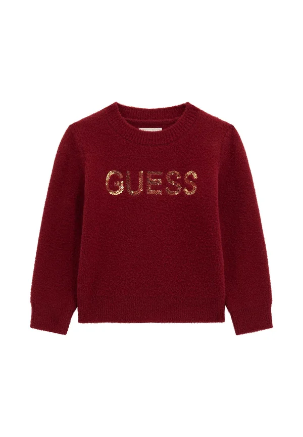 LOGO PAILLETTEN - Strickpullover - rot