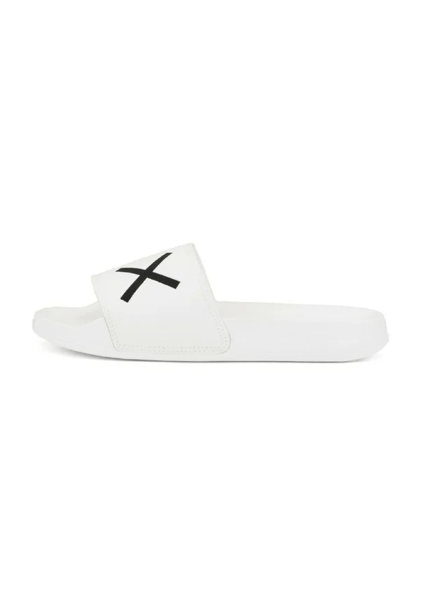 LOGO - Pantolette flach - bianco
