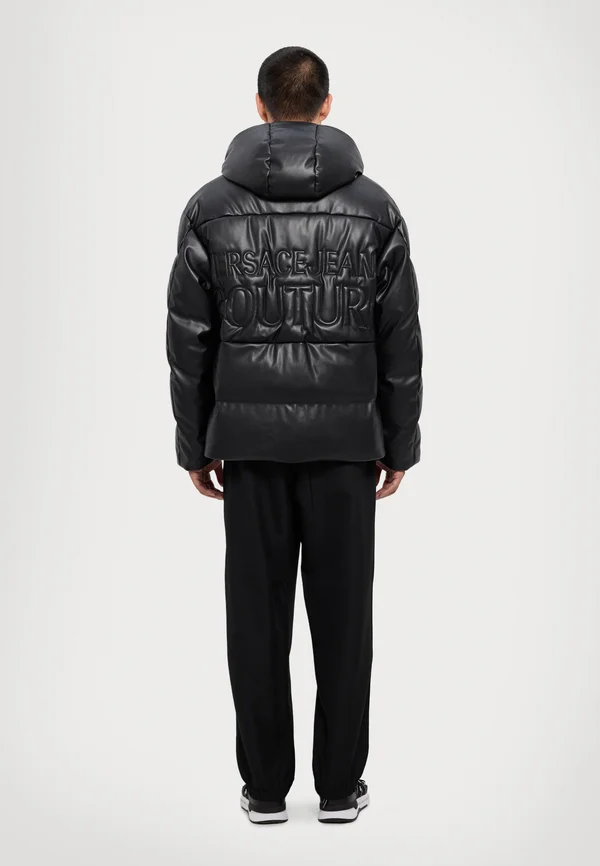 LOGO QUILTED - Kunstlederjacke - black
