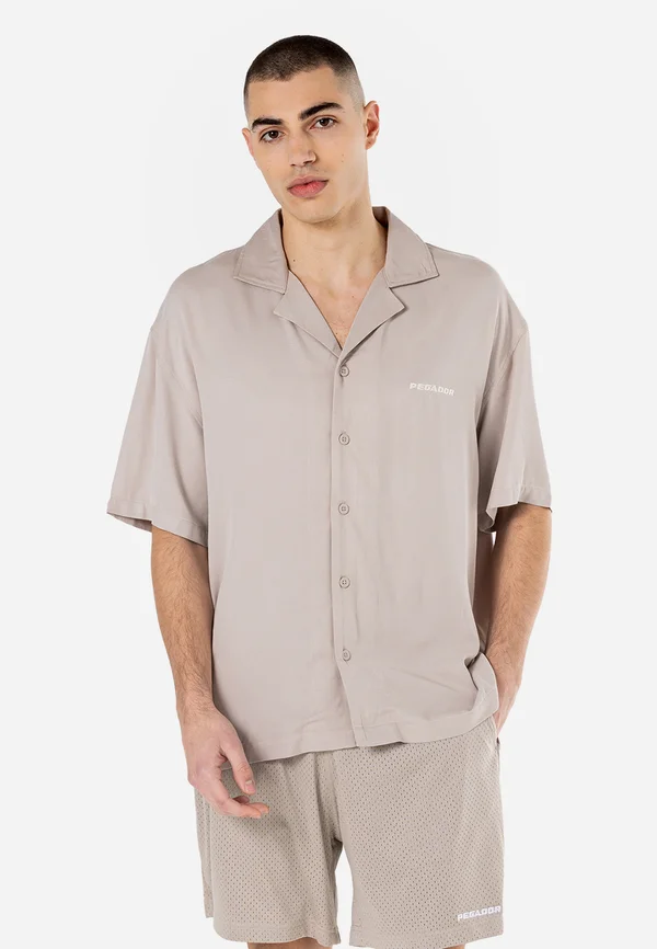 LOGO SHORT SLEEVE - Hemd - dark stone,warm white