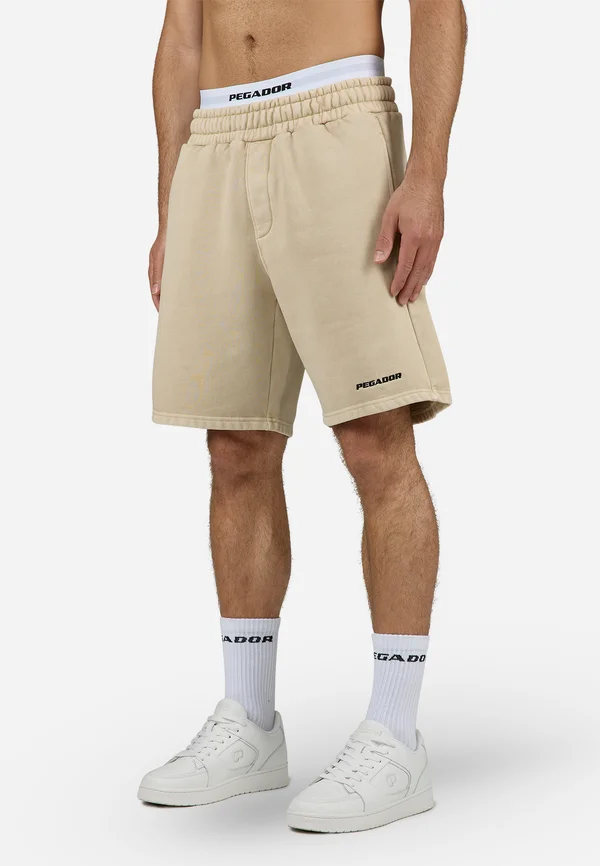 LOGO - Shorts - vintage beige/black gum