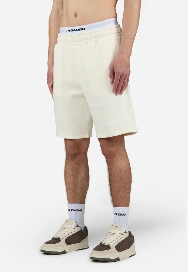 LOGO - Shorts - washed unbleached white gum