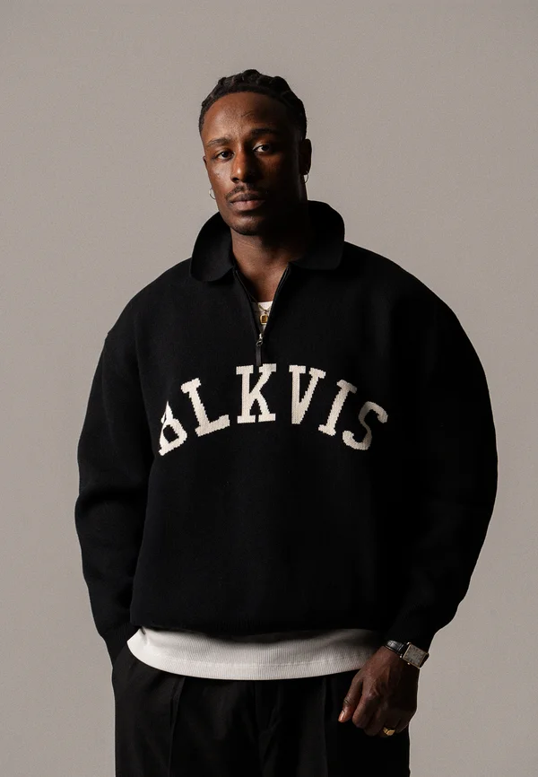LOGO - Strickpullover - black