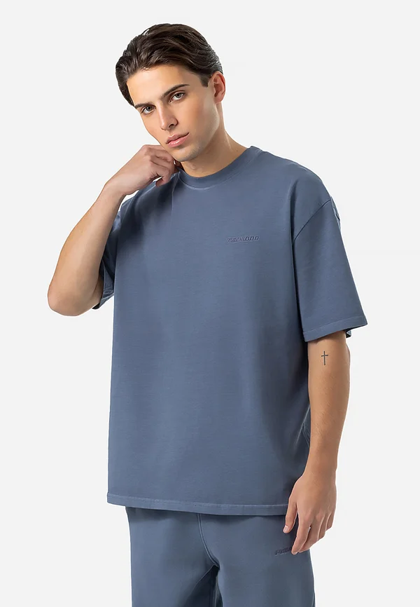 LOGO TEE - T-Shirt basic - vintage shadow blue