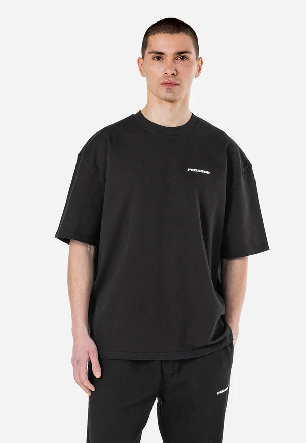 LOGO TEE - T-Shirt basic - washed black/white gum