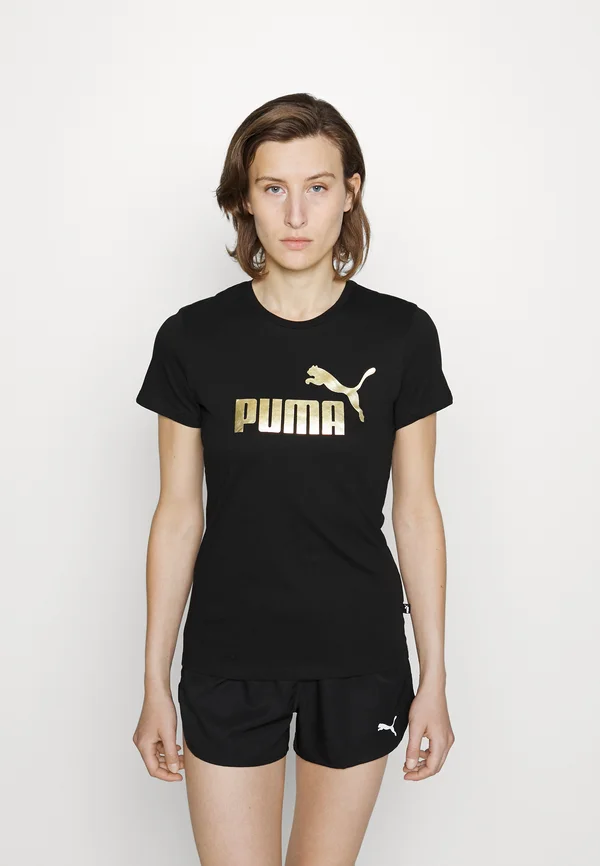 LOGO TEE - T-Shirt print - black/gold foil