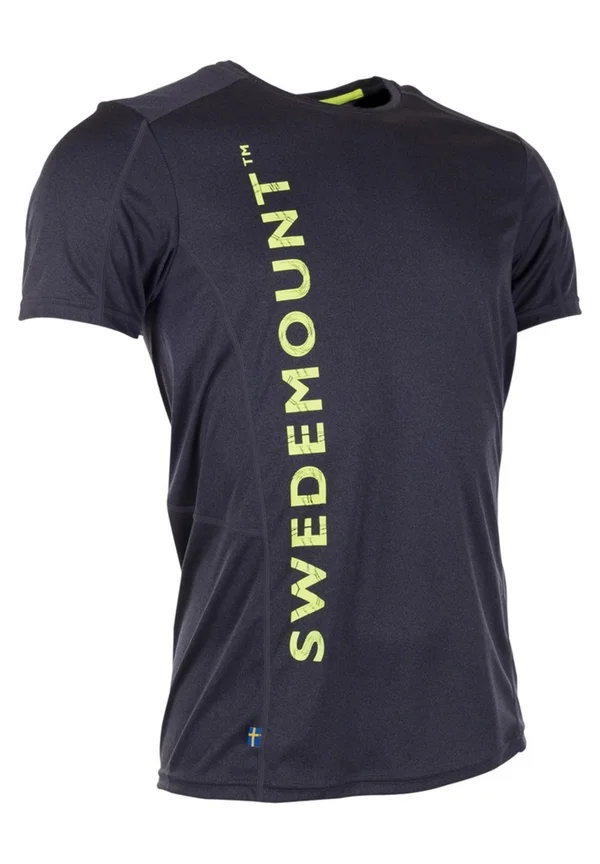 LOGO TEE - T-Shirt print - charcoal melange neon