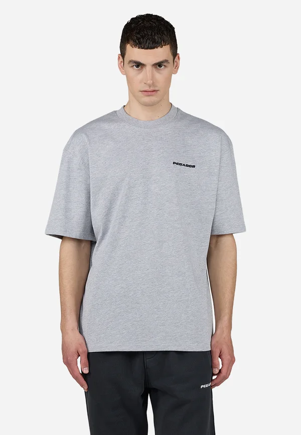 LOGO TEE - T-Shirt print - heather grey/black gum