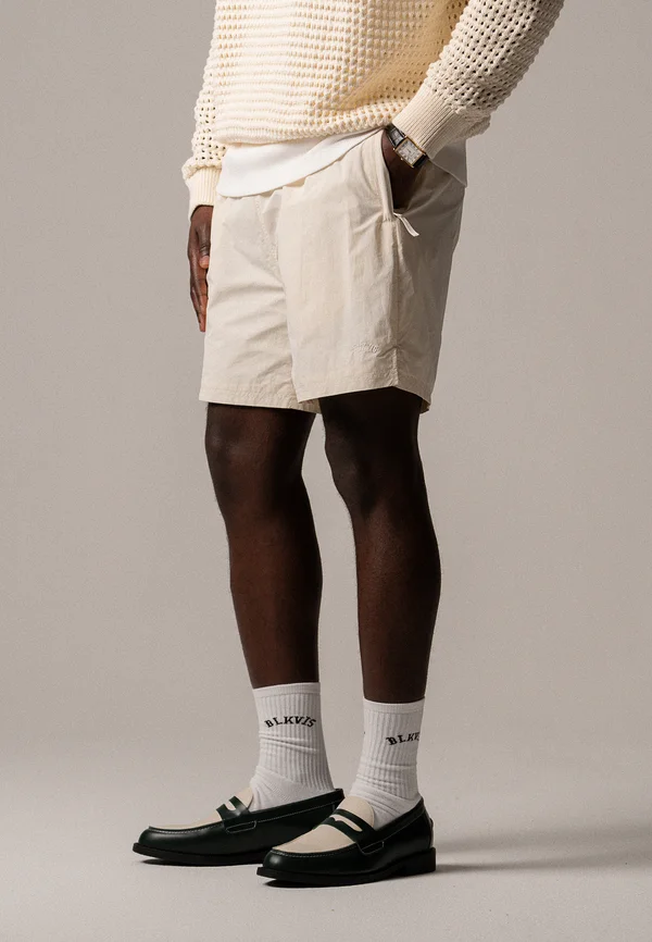 LOGO TRACK - Shorts - antique white