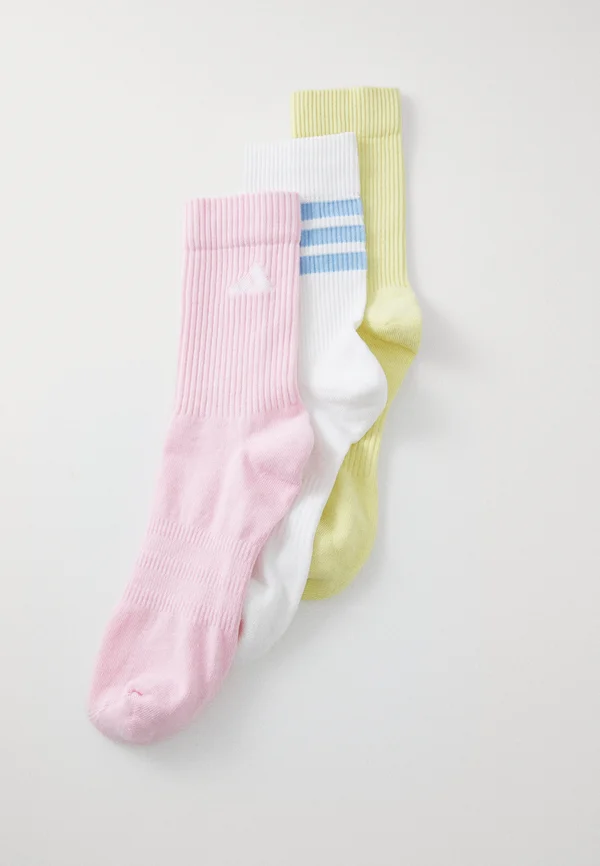 LOGO UNISEX 3 PACK - Sportsocken - white/clear pink/powder yellow