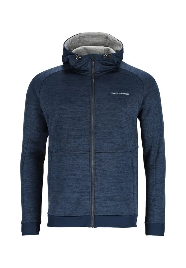 LOGO ZIP HOOD - Trainingsjacke - navy melange lt grey melange
