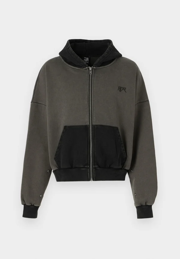 LOGO ZIP HOODIE UNISEX - Sweatjacke - grey/black