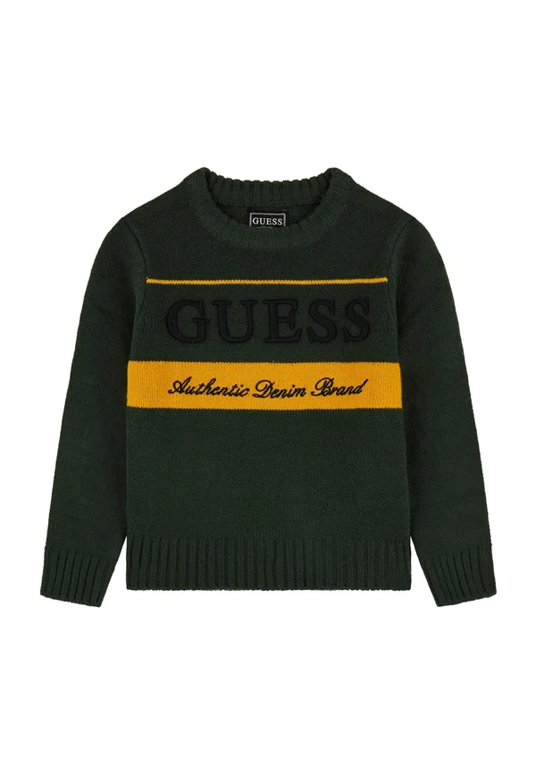 LOGOSTICKEREI - Strickpullover - dunkelgrün