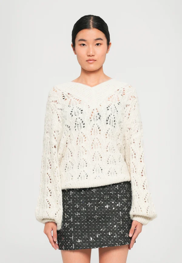 LOLA - Strickpullover - silver white