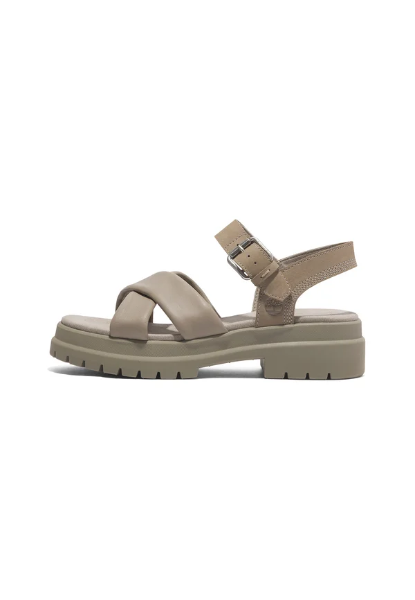 LONDON VIBE  - Plateausandalette - light taupe full grain