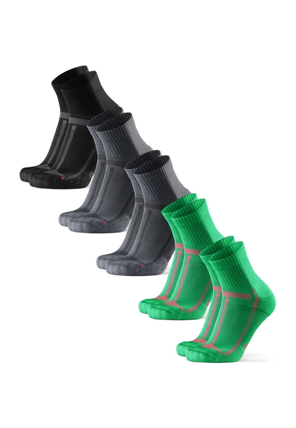 LONG DISTANCE RUNNING 5 PACK - Sportsocken - MC (1xBlack/Grey, 2xGrey/Black, 2xGreen)