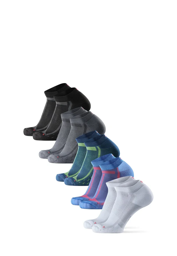 LONG DISTANCE RUNNING LOW-CUT 5 PACK - Füßlinge - MC (Black/Grey, Blue/Yellow, Grey/Black, White, Blue)