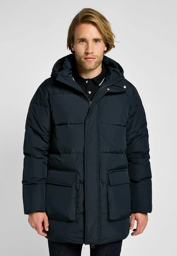 LONG PUFFER JACKET - Wintermantel - black