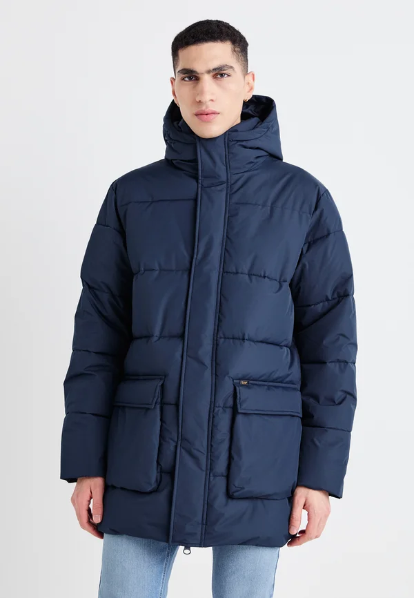 LONG PUFFER JACKET - Wintermantel - rivet navy