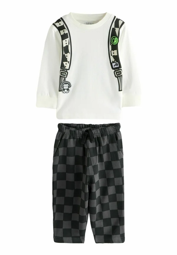 LONG SLEEVE AND SET - Trainingsanzug - white checkerboard backpack